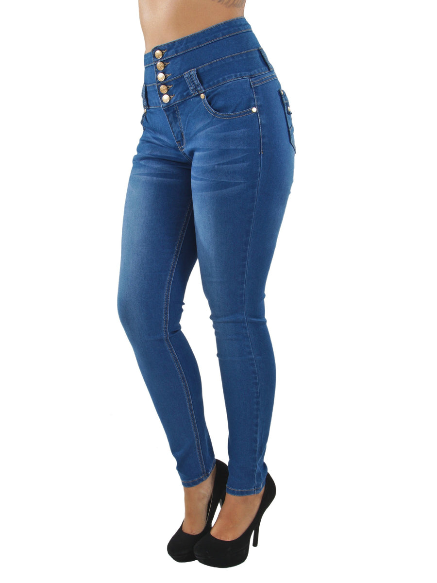 Colombian Design Butt Lift Levanta Cola High Waist Skinny Jeans (Y1922)