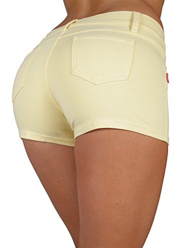 Basic Booty Shorts Stretch French Terry With Gentle Butt Lift Stitching (IF-267)