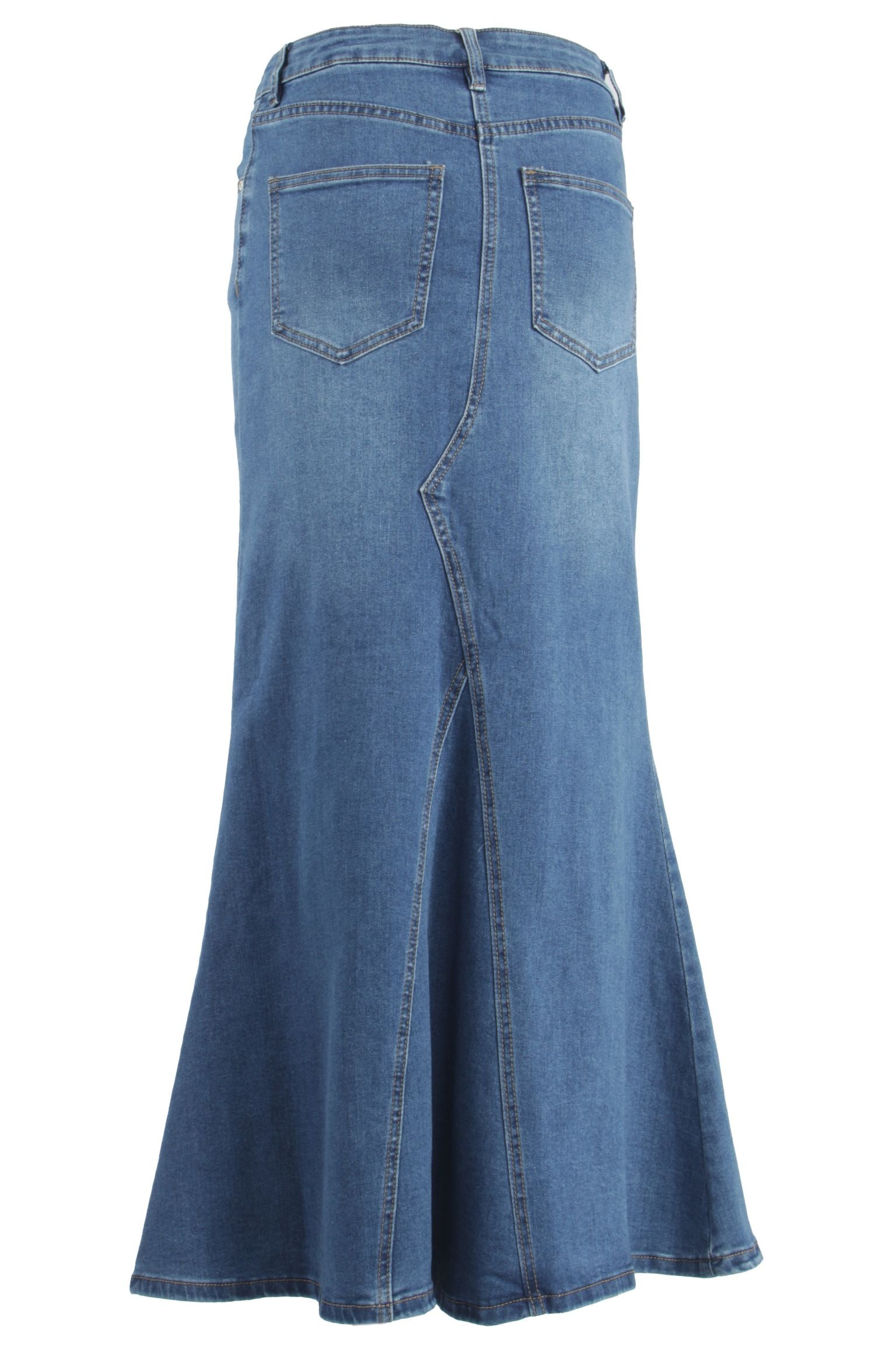 Women's Juniors/Plus Size Stretch Denim Long Mermaid Silhouette