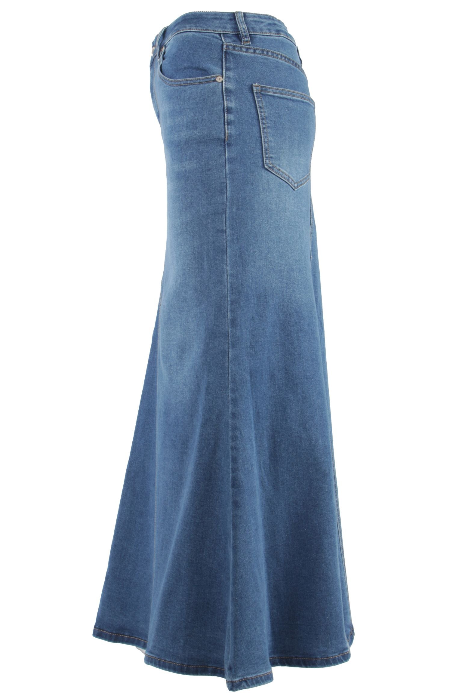 Women's Juniors/Plus Size Stretch Denim Long Mermaid