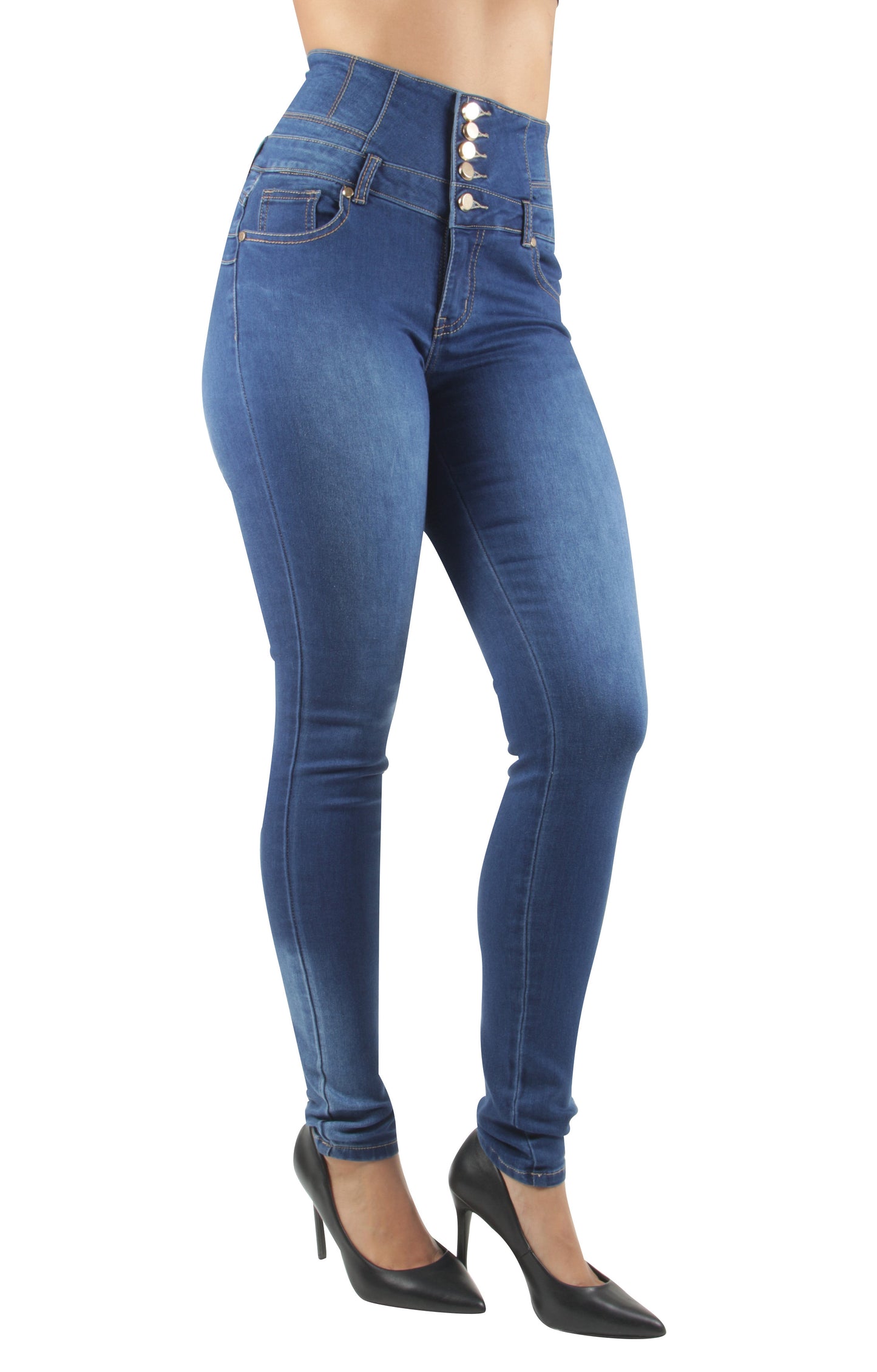 Load image into Gallery viewer, Colombian Design Butt Lift Levanta Cola High Waist Skinny Jeans (Y1933)
