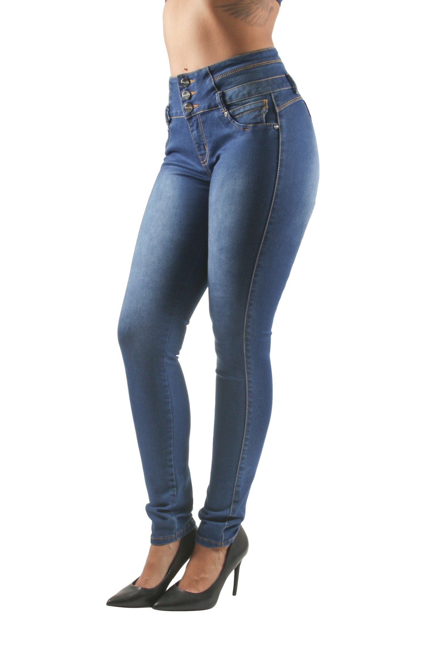 Colombian Design Butt Lift Push Up High Waist Skinny Jeans (N3544)