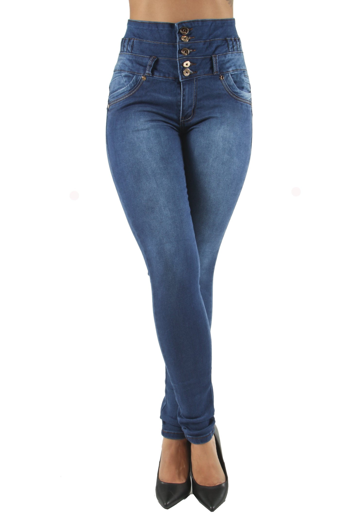 Load image into Gallery viewer, Colombian Design Butt Lift Levanta Cola High Waist Skinny Jeans (Y1929)
