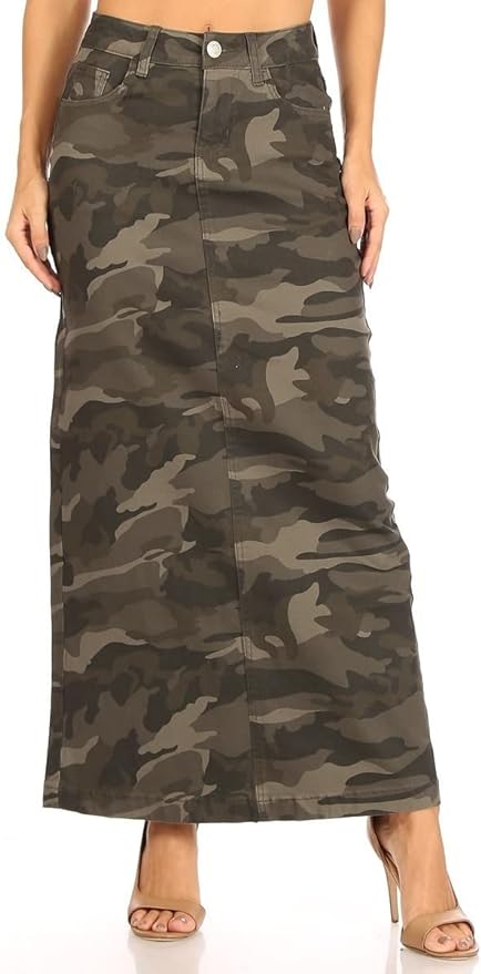 Long Pencil Stretch Twill Skirt (87943-SKT)