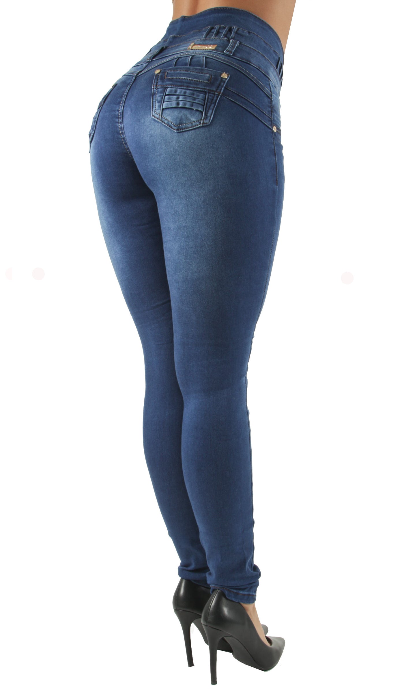 Load image into Gallery viewer, Colombian Design Butt Lift Levanta Cola High Waist Skinny Jeans (Y1929)
