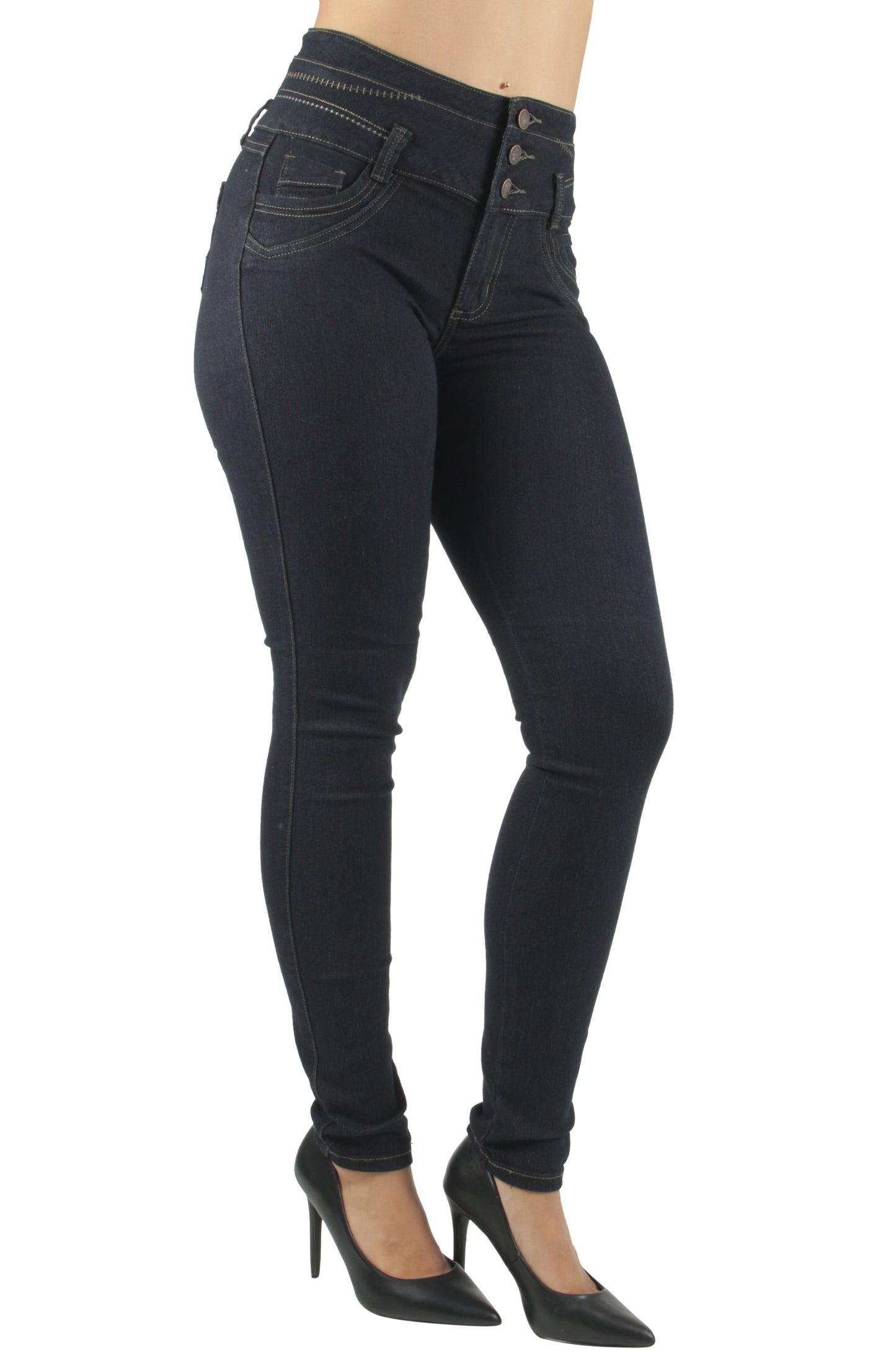 Moda Jeans Trivassi 100% Made in Colombia Butt Lifter Women Jeans with  built in shapewear/ fajas/ abdomen control Juniors & Plus- Levantacola-  Denim
