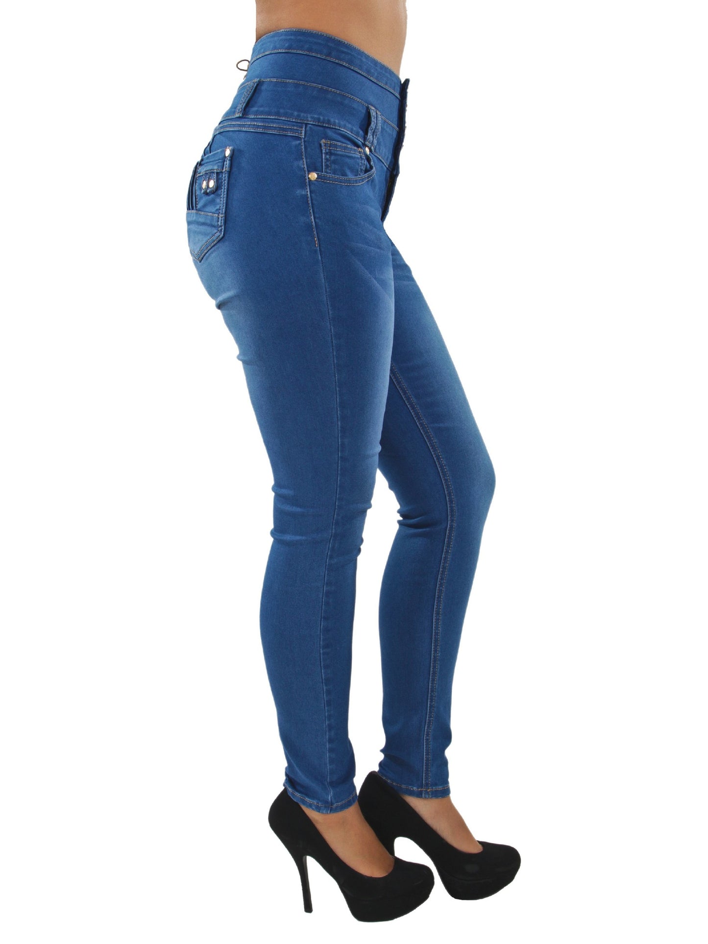 Load image into Gallery viewer, Colombian Design Butt Lift Levanta Cola High Waist Skinny Jeans (Y1922)

