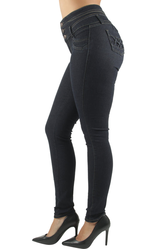 Moda Xpress Colombian Skinny Jeans Levanta Cola for Women, High Waisted  Butt Lifting Design