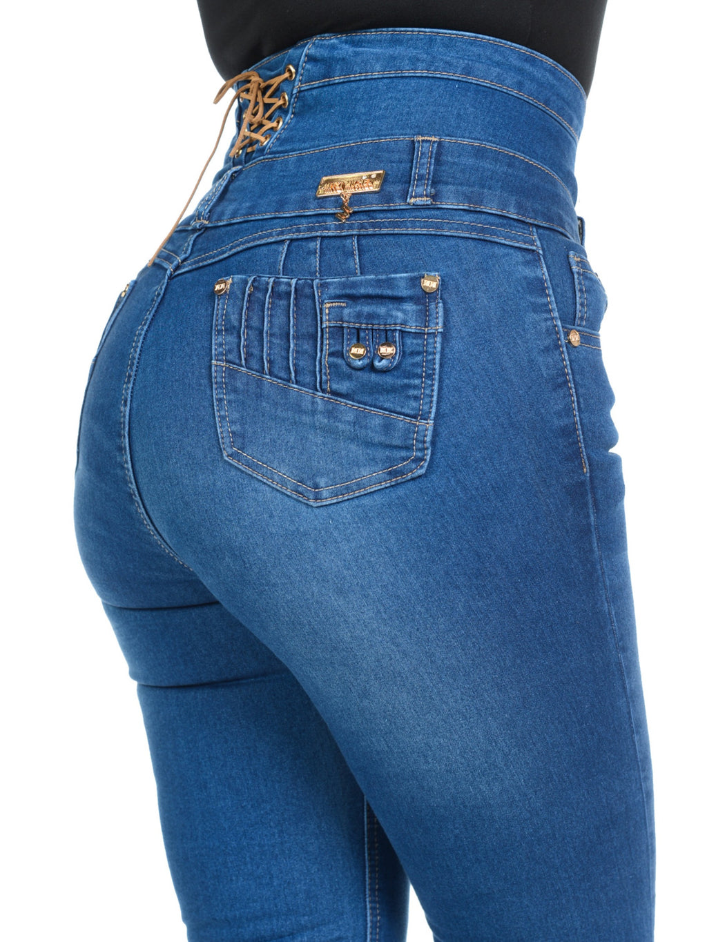 Plus Junior Size Butt Lift High Elastic Waist Skinny Women Denim Jeans –  Fashion2Love