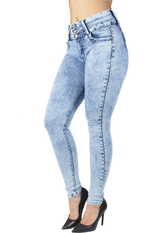 Colombian Design Butt Lift Push Up Mid Waist Skinny Jeans (MK149)