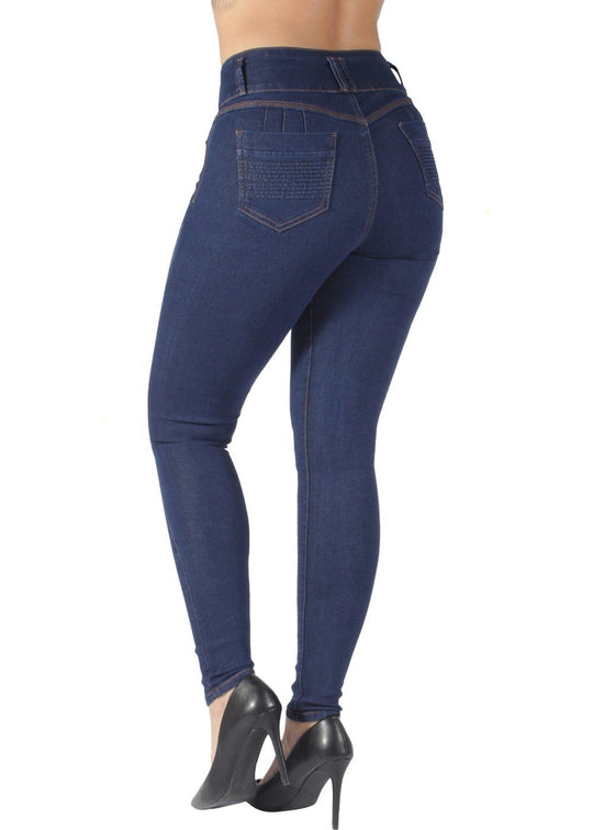 Colombian Design Butt Lift Push Up Mid Waist Skinny Jeans (T154)