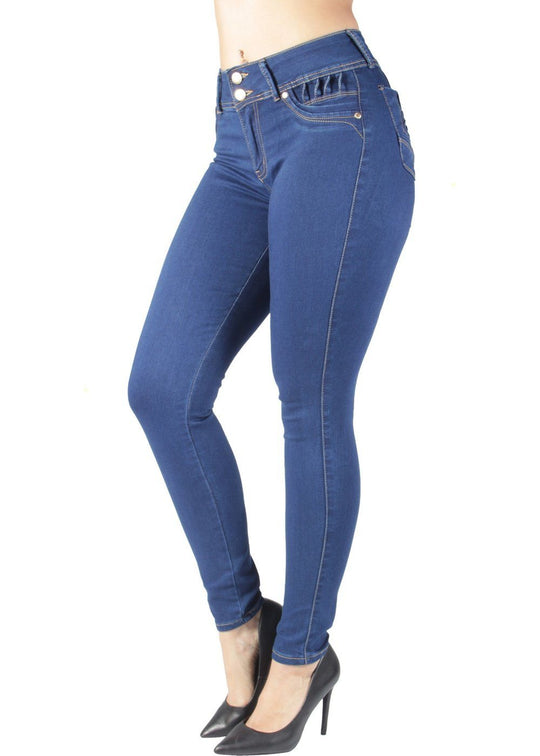 Colombian Design Butt Lift Push Up Mid Waist Skinny Jeans (CTP16)