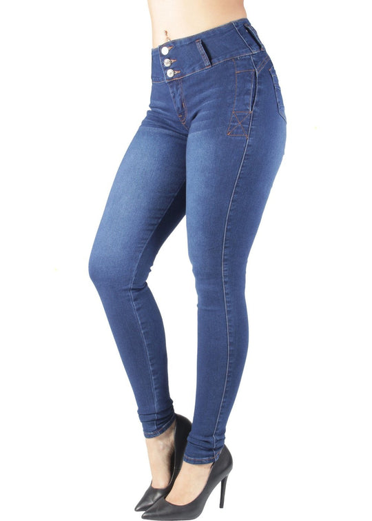 Colombian Design Butt Lift Push Up Mid Waist Skinny Jeans (DSJ-9114)