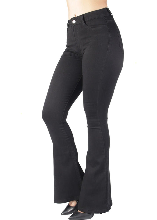 Bell Bottom High Waist Flared Bootleg Stretch Jeans (HY-322)
