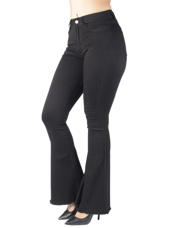 Bell Bottom High Waist Flared Bootleg Stretch Jeans (HY-340)