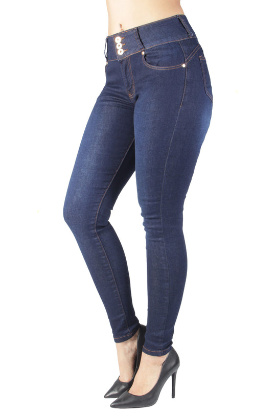Colombian Design Butt Lift Push Up Mid Waist Skinny Jeans (SH298)