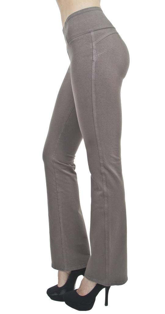 Shaping Pull On Butt Lift Push Up Yoga Pants Stretch Indigo Denim Flare Jeans (F2L003)