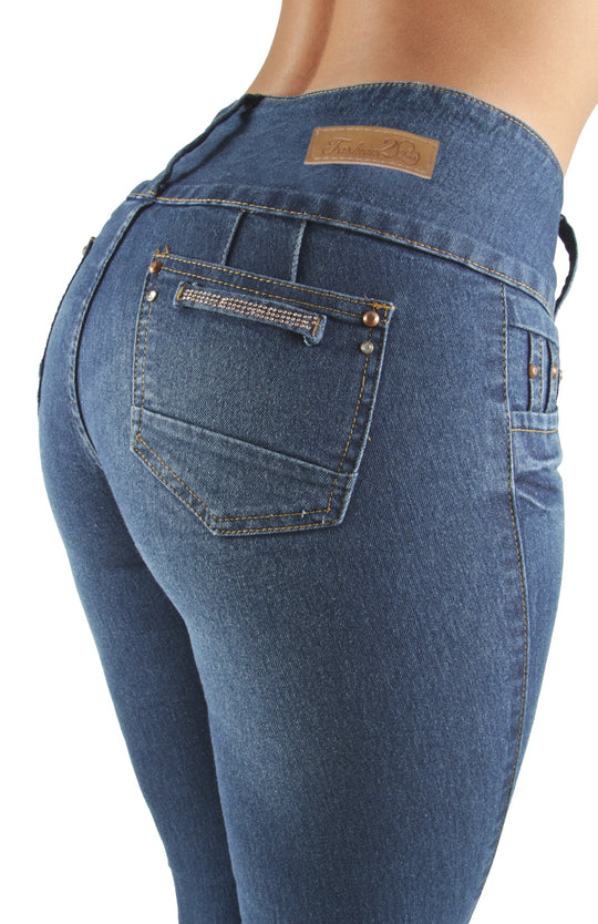 Colombian Design High Waist Butt Lift  Skinny Jeans (G339)