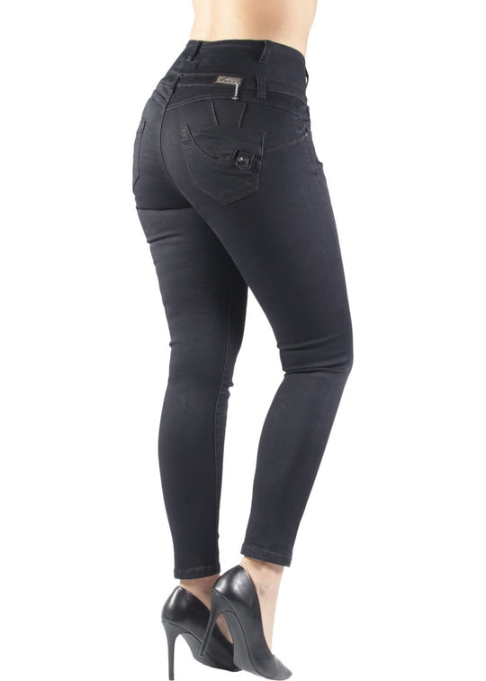 Colombian Design Butt Lift Push Up Mid Waist Skinny Jeans (5W128S)