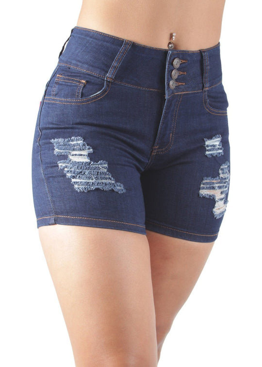 Butt Lift Destroyed Ripped High Waist Booty Shorts (SH104-SH)