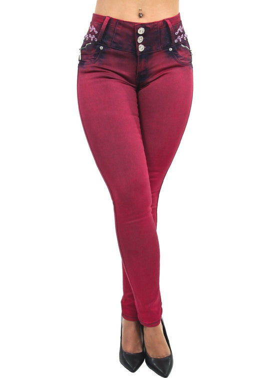 Colombian Design Butt Lift Push Up Mid Waist Skinny Jeans (DJ2896)