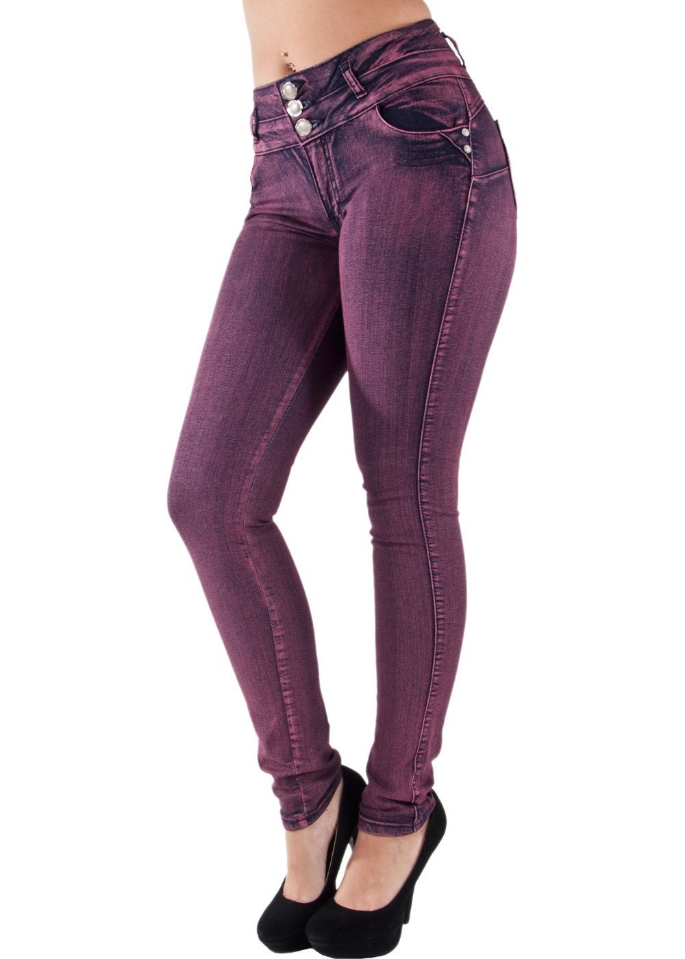 Plus/Junior Size Butt Lift Levanta Cola Skinny Pink Denim Women Jeans –  Fashion2Love