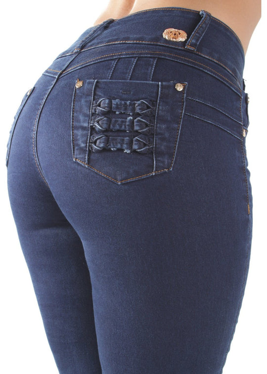 Colombian Design Butt Lift Push Up Mid Waist Skinny Jeans (M116)