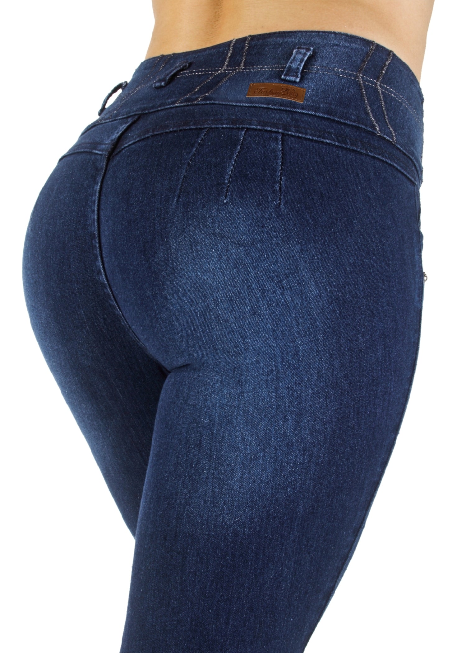Fashion2Love Colombian Design Mid Waist Butt Lift Levanta Cola Skinny Jeans  