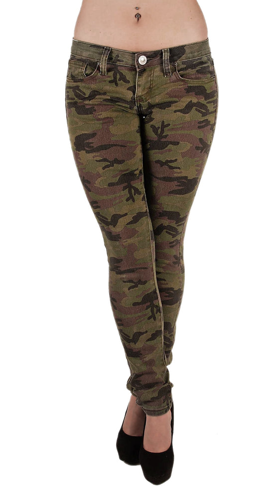 Classic 5 Pockets Camouflage Premium Skinny Jeans (5027)