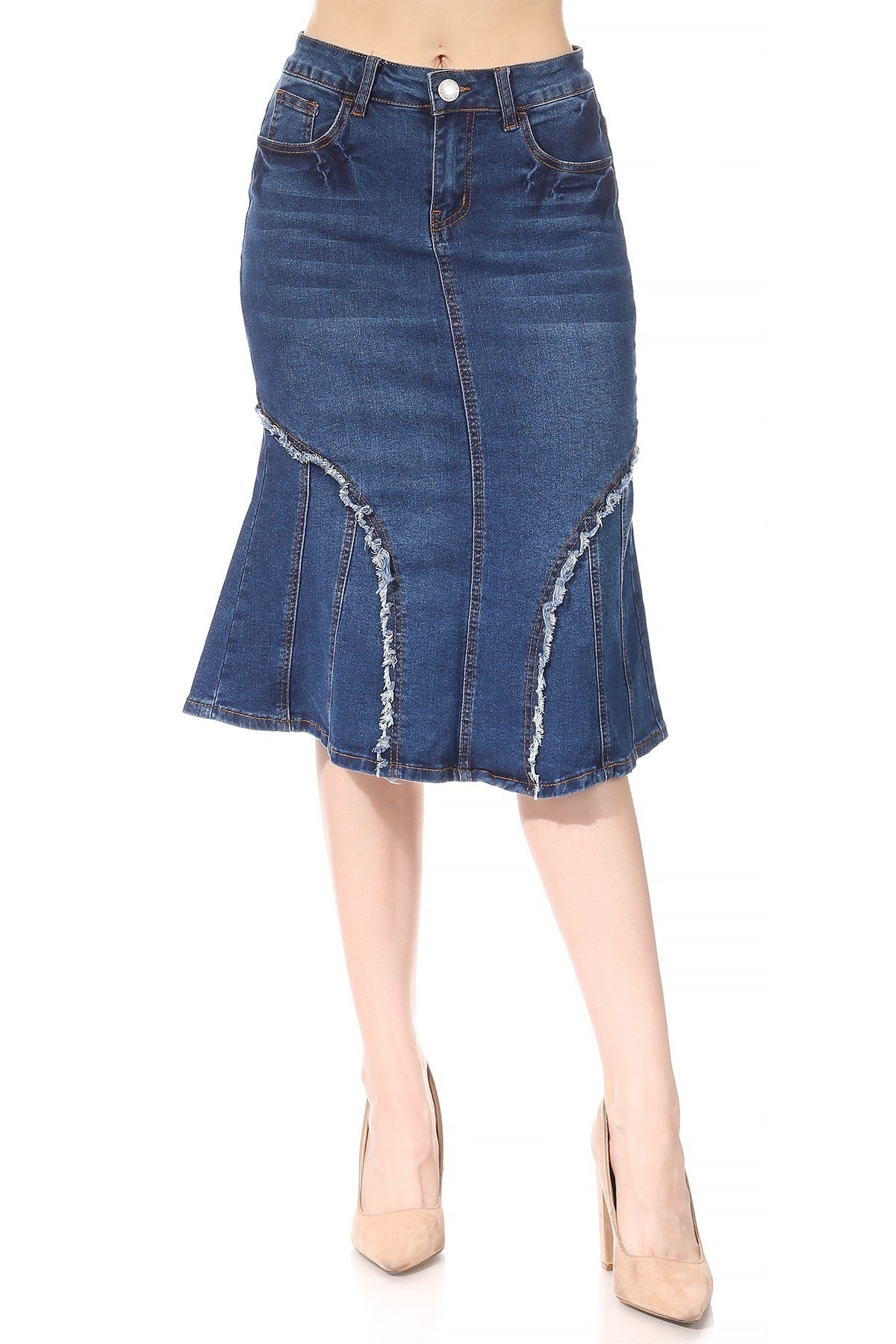 Frigga - Denim Mini Mermaid Skirt | YesStyle mideal / frills