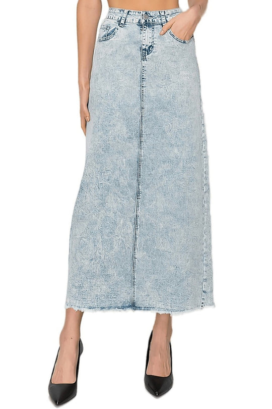 Stretch Denim Long Skirt (89057-SKT)
