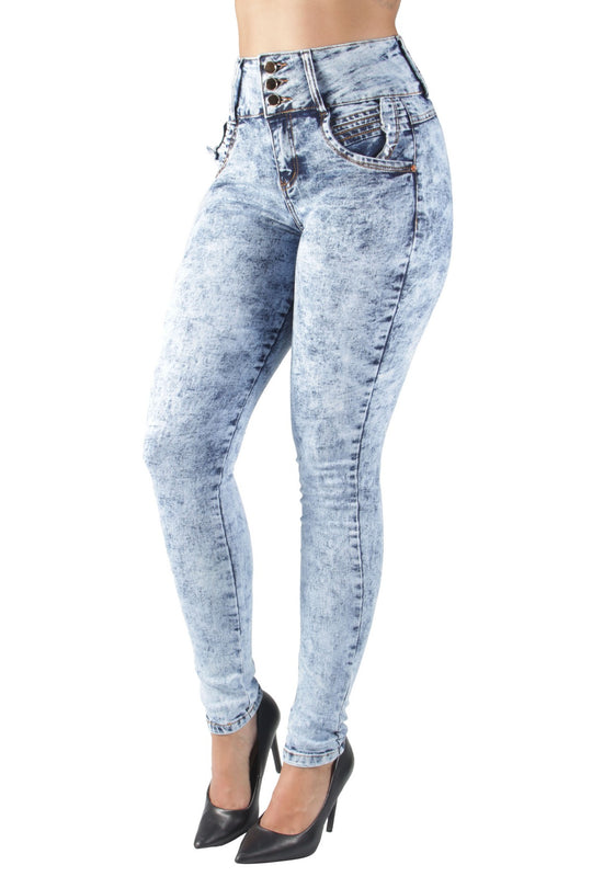 Colombian Design Butt Lift Push Up High Waist Skinny Jeans (CTP4071)