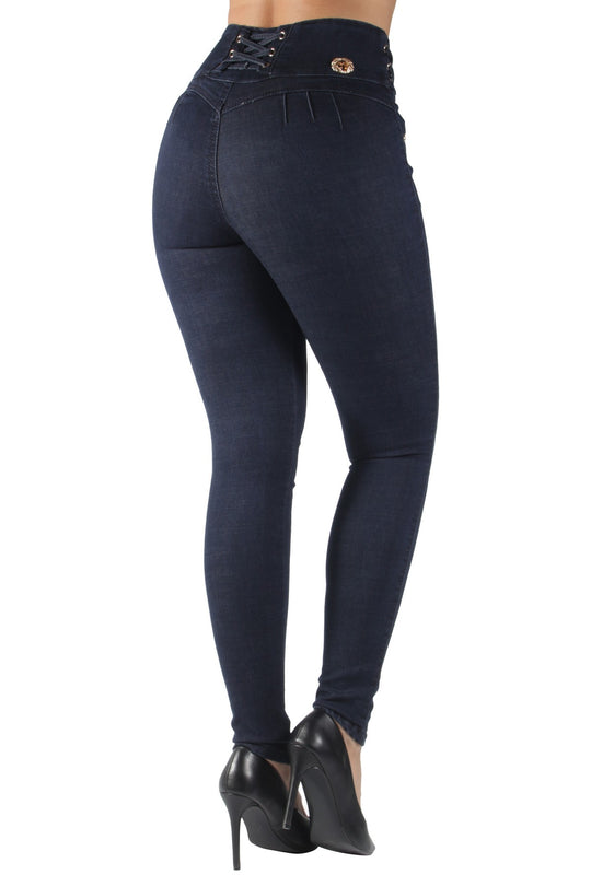 Colombian Design Butt Lift Push Up Mid Waist Skinny Jeans (CTP4780)
