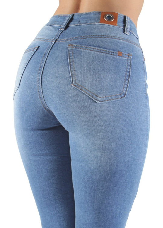 Classic High Waist Straight Leg Jeans (CY948)