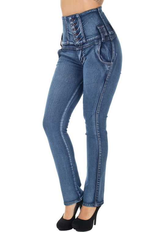 Colombian Design Butt Lift  High Waist Boot Leg Jeans (N342BT)