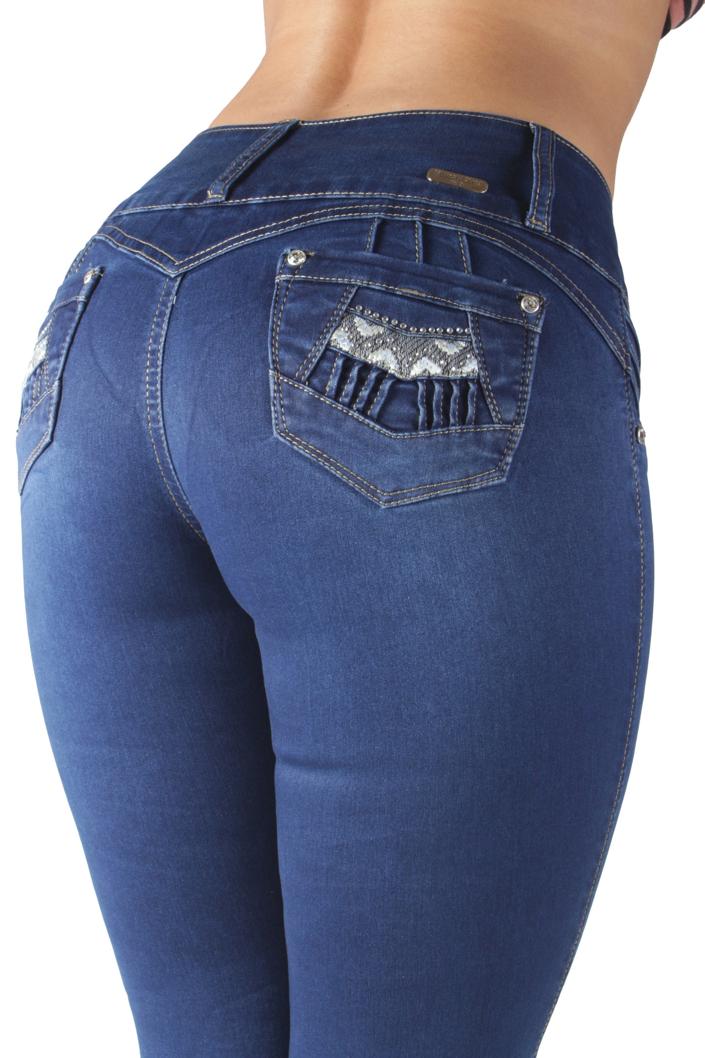 Women's Juniors Colombian Design Butt Lift Push Up Mid Waist Skinny Jeans –  Fashion2Love