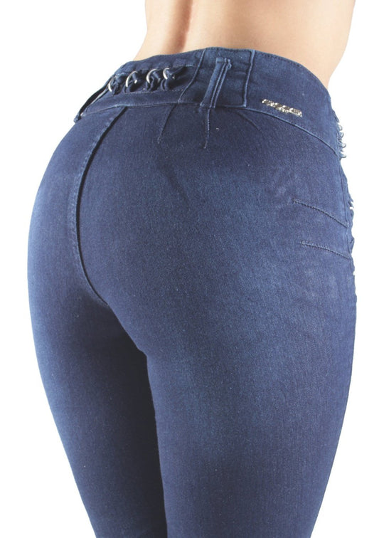 Colombian Design Butt Lift Push Up Mid Waist Skinny Jeans (E234)