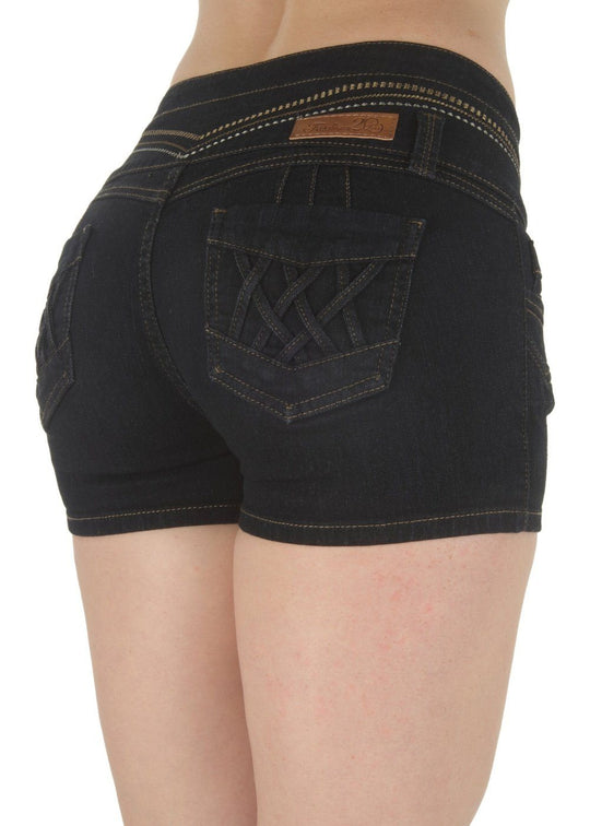 Butt Lifting  High Waist Denim Booty Shorts (G536SH-P)