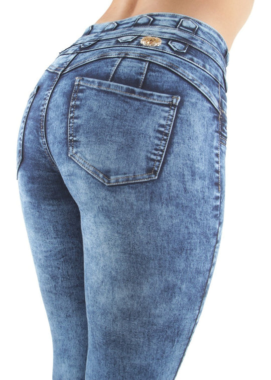 Colombian Design Butt Lift Push Up High Waist Skinny Jeans (M089)