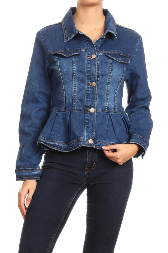 Premium Denim Premium Bodice Long Sleeve Jacket (JKT-108)