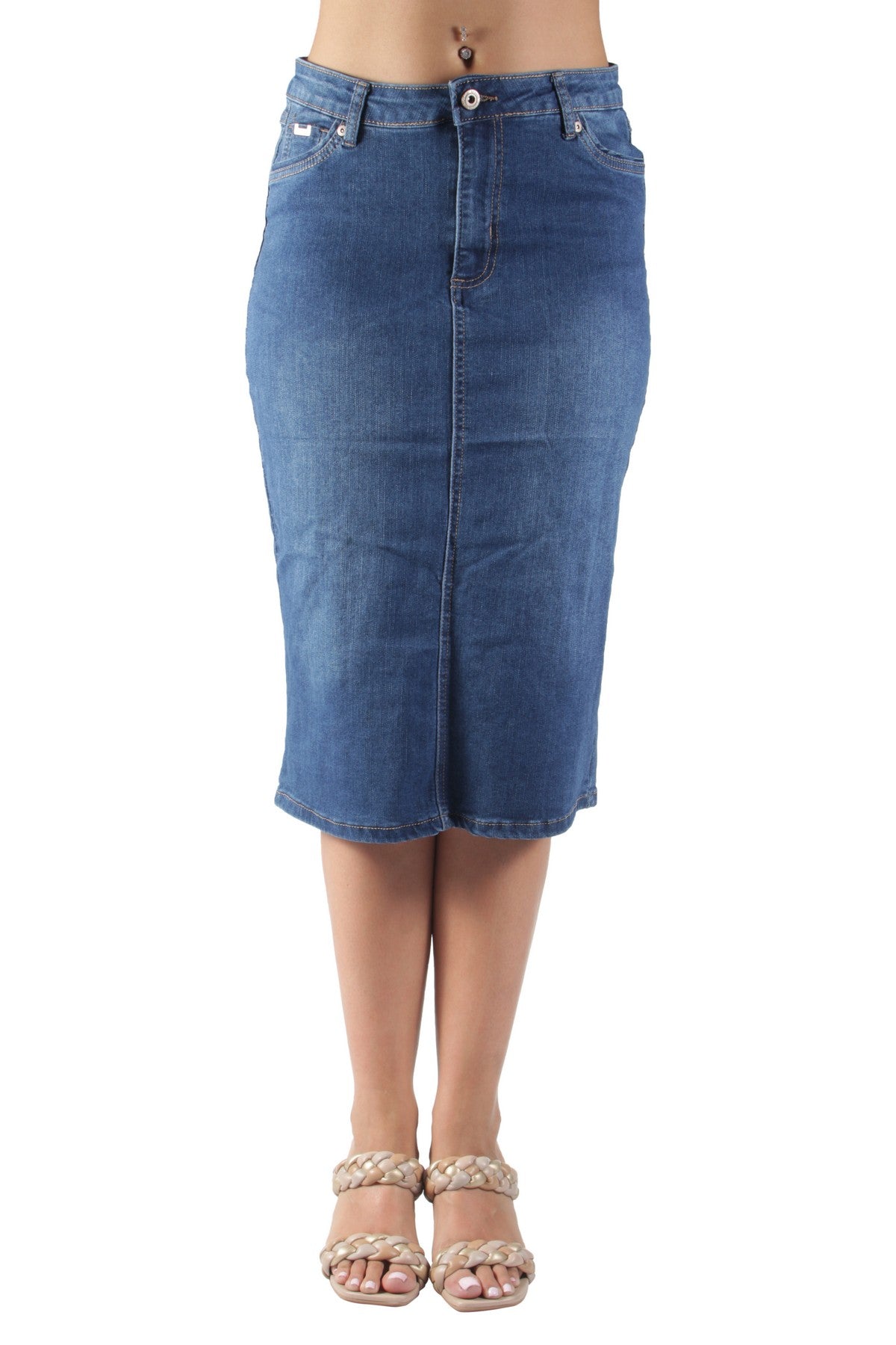 High waisted pencil skirt hotsell below knee